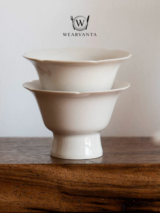 Song Dynasty Bloom Footed Tea Cup