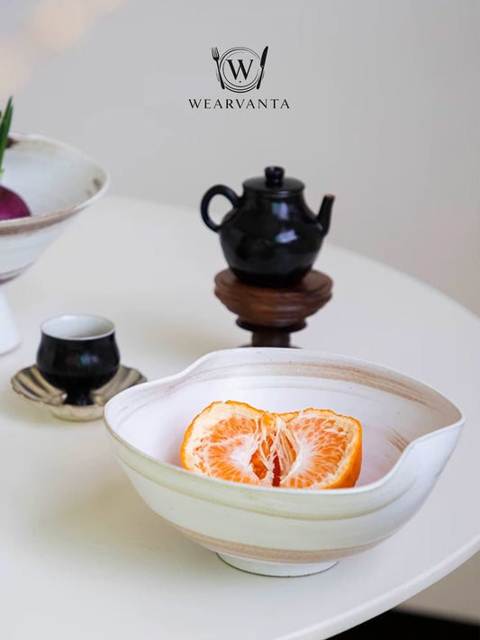 Rustic Sketch Pedestal Dessert Bowl